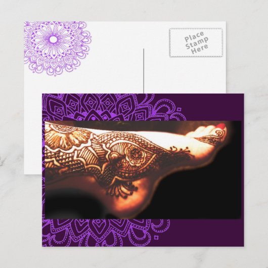 Bajidoo Henna Tattoo Work NO2 ポストカード (正面/裏面)