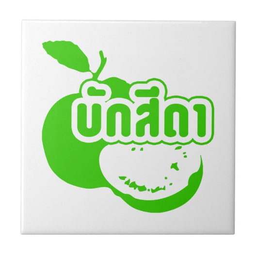 Bak Sida ☆ Farang 書 in Thai Isaan Dialect ☆ タイル (正面)