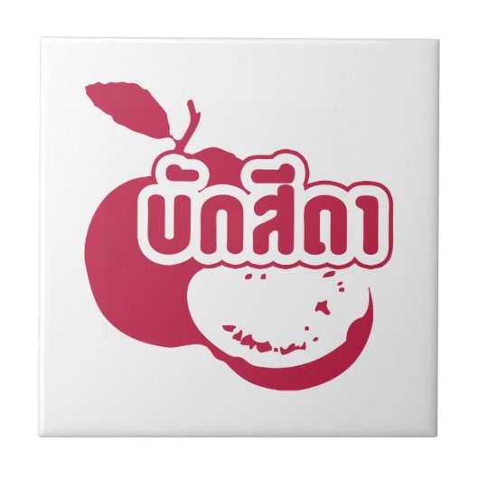 Bak Sida ☆ Farang 書 in Thai Isaan Dialect ☆ タイル (正面)