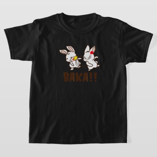 Bakaかわいい日本の言葉オタクマンガ恋人フー Tシャツ (レイダウン)