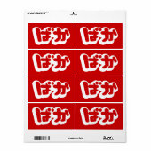 BAKA ばか ～ひらがなスクリプ日本のトの愚か者 ラベル (フルシート)