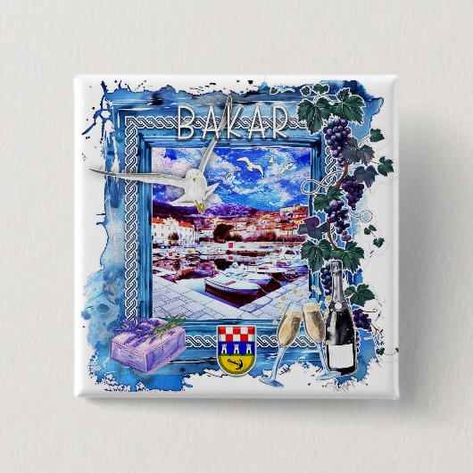 Bakar 缶バッジ (正面)