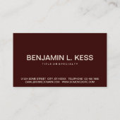 BAKE (カはっきりしたスタマイズ可能な色) 名刺 (裏面)