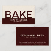 BAKE (カはっきりしたスタマイズ可能な色) 名刺 (正面/裏面)