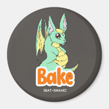 Bake (Cat + Bake)かわいい円と四角い磁石