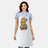 Bake Happy Cat Chef Kitchen Apron エプロン (着用した状態)