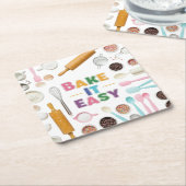 Bake It簡単 スクエアペーパーコースター (アングル)