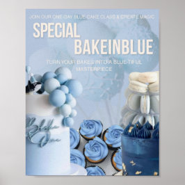 "Bake n Blue: 1日間のベーカリーマスタークラス ポスター
