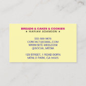 Bake Sale, Cake Stall, Baguette Bakery | Bread 名刺 (裏面)