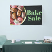 Bake Sale Fundraiser Table Banner Macaroons 横断幕 (トレードショー)