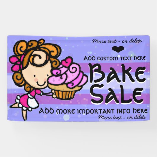 \Bake Sale.Fundraising PromotionCustom広告 横断幕 (横)