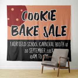 Bake Sale Sign, Cookie Boothバナーテンプレート タペストリー