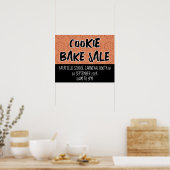 Bake Sale Sign, Cookie Boothポスターテンプレート ポスター (キッチン)