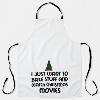 BAKE STUFF WATCH CHRISTMAS MOVIES エプロン