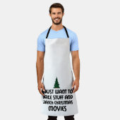 BAKE STUFF WATCH CHRISTMAS MOVIES エプロン (着用した状態)
