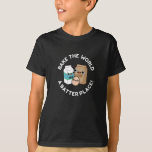 Bake The World AバッタープレイスベーキングプンダークBG Tシャツ