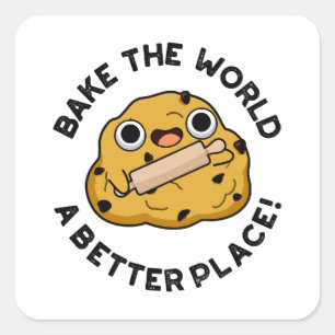 Bake The World A Better Placeかわいいベーキングパン スクエアシール