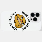 Bake The World A Better Placeかわいいベーキングパン Case-Mate iPhoneケース (裏面 (横))