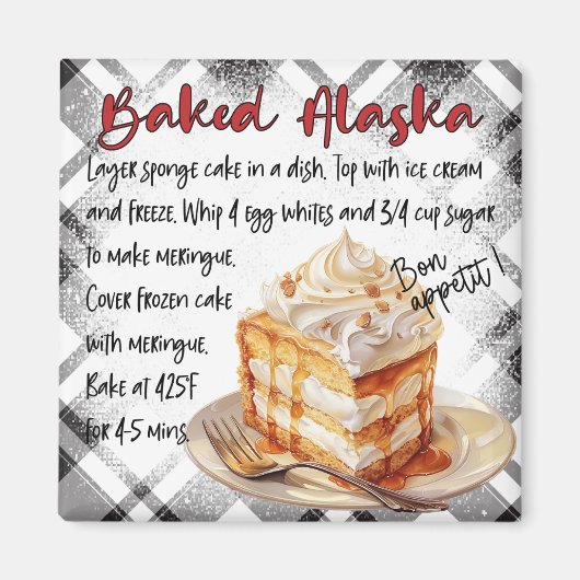 Baked Alaska Recipe マグネット (正面)