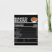 Baked Beans Nutritional Facts Thanksgiving X-mas G カード (正面)