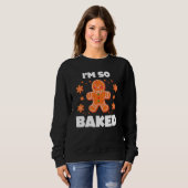 Baked Gingerbread Man Costume Christmas Cookie スウェットシャツ (正面フル)