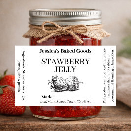 Baked Good Cottage Bakery Product Label SD01_3rtb 長方形シール