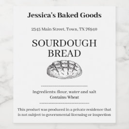 Baked Good Cottage Bakery Product Label ZCB-001 ワインラベル