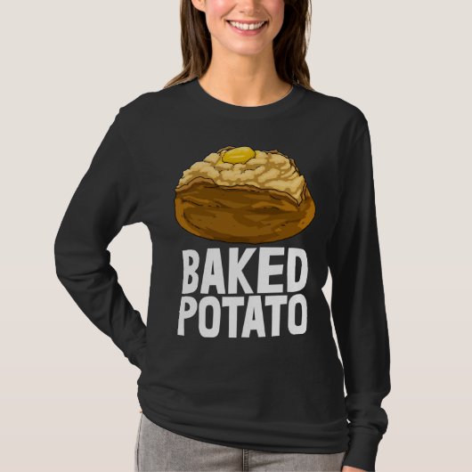 Baked Potato   Baker Love Women Foodie Tシャツ (正面)
