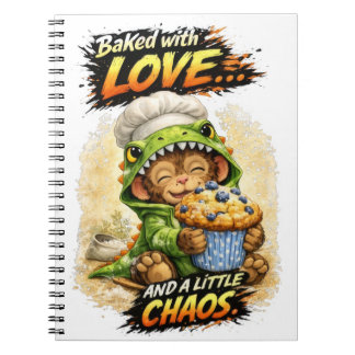Baked with Love Notebook Cute Dino ノートブック