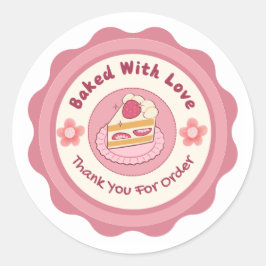 Baked With Love Sticker ラウンドシール