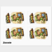 Baked with Love Sticker Cute Dino 長方形シール (シート)