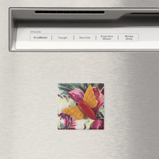 Bakelite Butterfly on fabric マグネット (インサイチュ (食洗機))