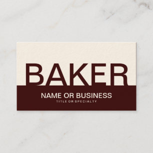 BAKER (カはっきりしたスタマイズ可能な色) 名刺