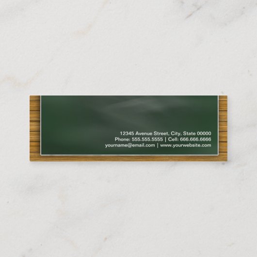 Baker - カッコいい Blackboard Personal スキニー名刺 (裏面)