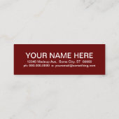 BAKER (モダン正方形)ミニ名刺 スキニー名刺 (裏面)