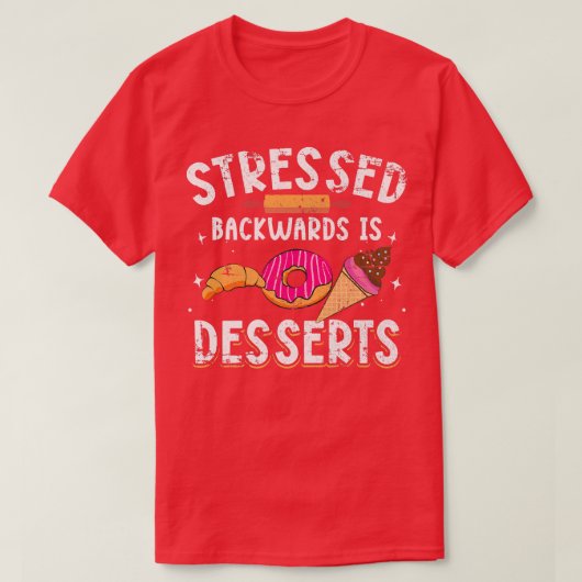 Baker Baのデザートは後ろグランジ向きに強調 Tシャツ (デザイン正面)