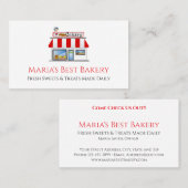 Baker Bakery Store Cafe Business Card 名刺 (正面/裏面)