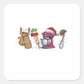 Baker Baking Bake Bakery Kitchen Worke スクエアシール (正面)