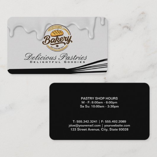 Baker Bread | Pastries | Whisk 名刺 (正面/裏面)