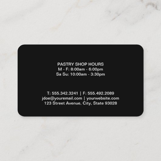 Baker Bread | Pastries | Whisk 名刺 (裏面)