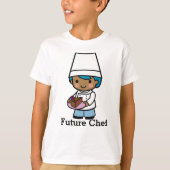 Baker / Chef boy with Chocolate Cake Coffee Tシャツ (正面)