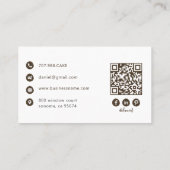 Baker Custom Logo Espresso Brown QR Code 名刺 (裏面)