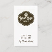 Baker Custom Logo Espresso Brown QR Code 名刺 (正面)