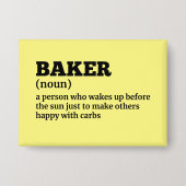 Baker Definition Humor 缶バッジ (正面)