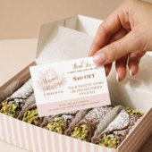 Baker Floral Cupcake Thank You Promo Code Bakery 割引カード