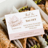 Baker Floral Cupcake Thank You Promo Code Bakery 割引カード