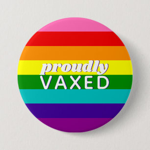 Baker Gay Pride Flag Rainbow Stripe Proudly Vaxed 缶バッジ