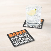 Baker I Try To Make Thingsおもしろい諺 スクエアペーパーコースター (インサイチュ)