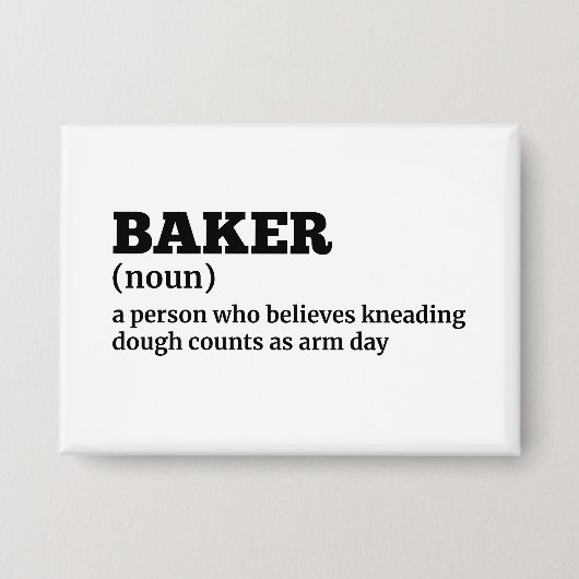 Baker Job Humor Definition 缶バッジ (正面)