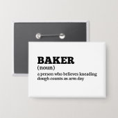 Baker Job Humor Definition 缶バッジ (正面/裏面)